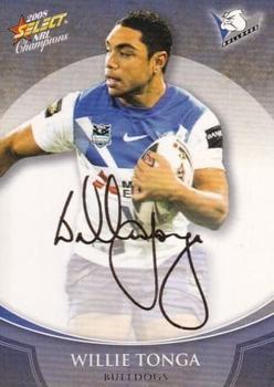 2008 Select NRL Champions - Gold Foil Signatures #FS6 Willie Tonga Front